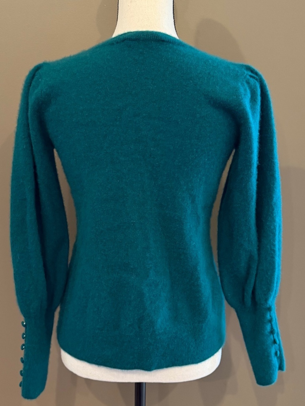 Boston Proper Cashmere Puff Sleeve Sweater, Classy Elegant, Size Medium - Picture 6 of 11